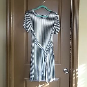 Robert Louis Vertical Stripe Front/Back Tie Dress